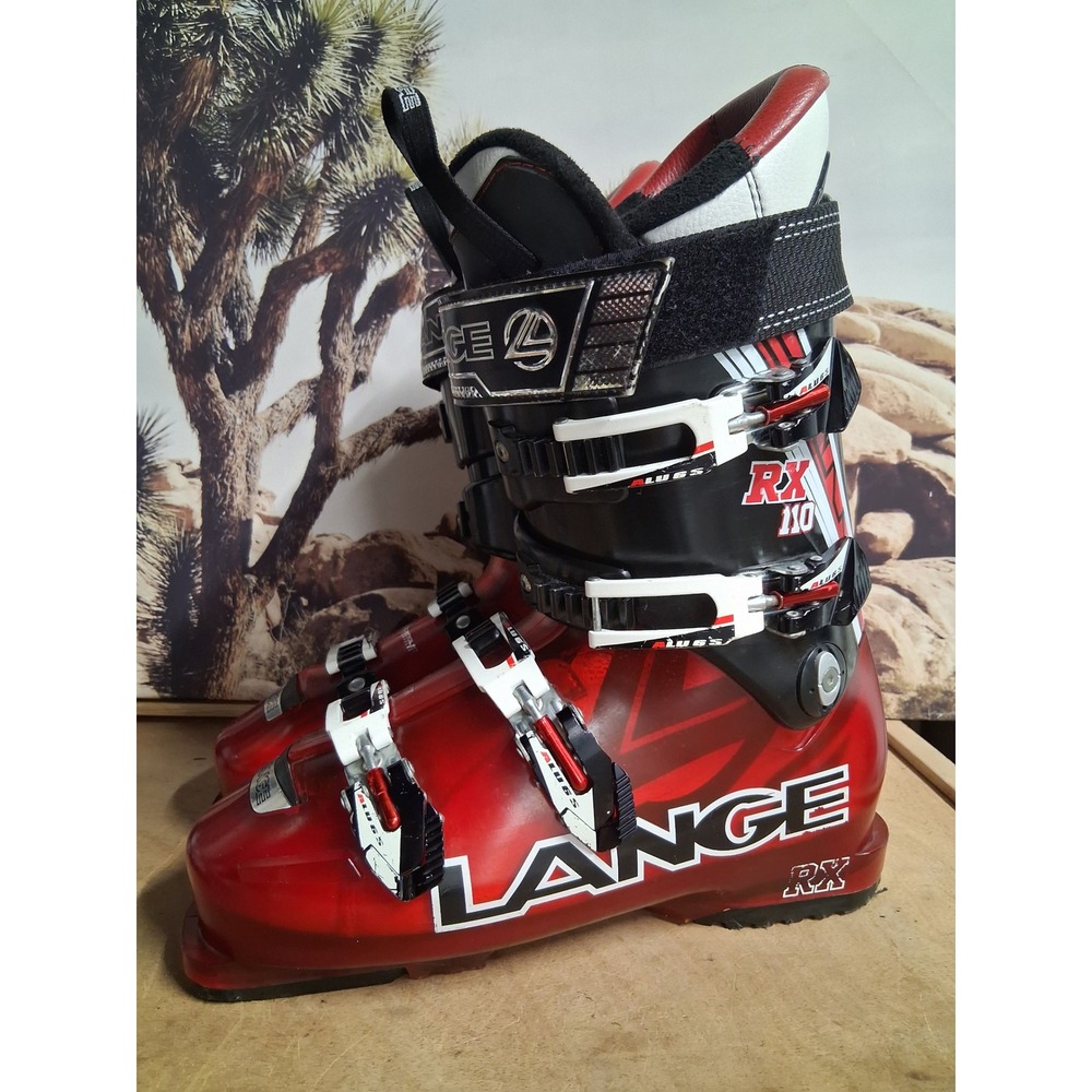 Lange RX 110 Men Downhill Ski Boots Red Black 316mm 27/27.5